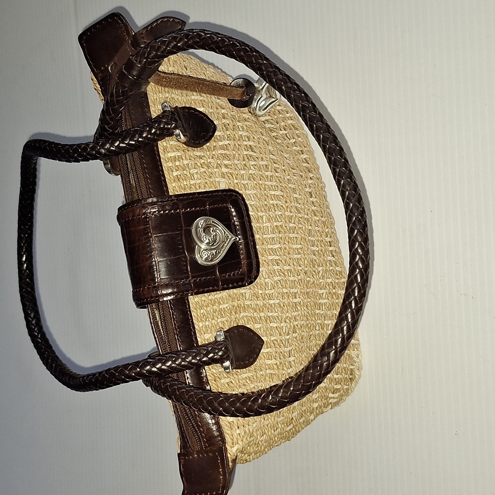 VINTAGE💜 BRIGHTON Woven Jute Handbag - Picture 3 of 16